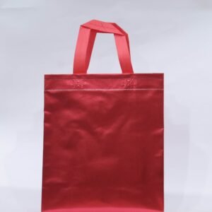 Red BOPP Metallic Box Bag
