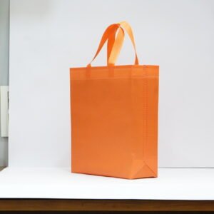 Orange Laminated BOPP Box Bag