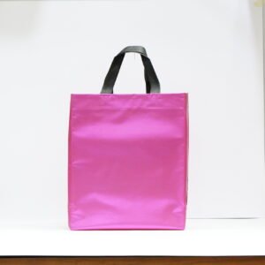 Baby Pink Laminated BOPP Box Bag